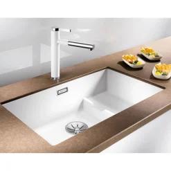 Blanco Subline 700-U Extra Large Stepped 1 Bowl Undermount Silgranit Composite Kitchen Sink & Waste - 730 x 460mm