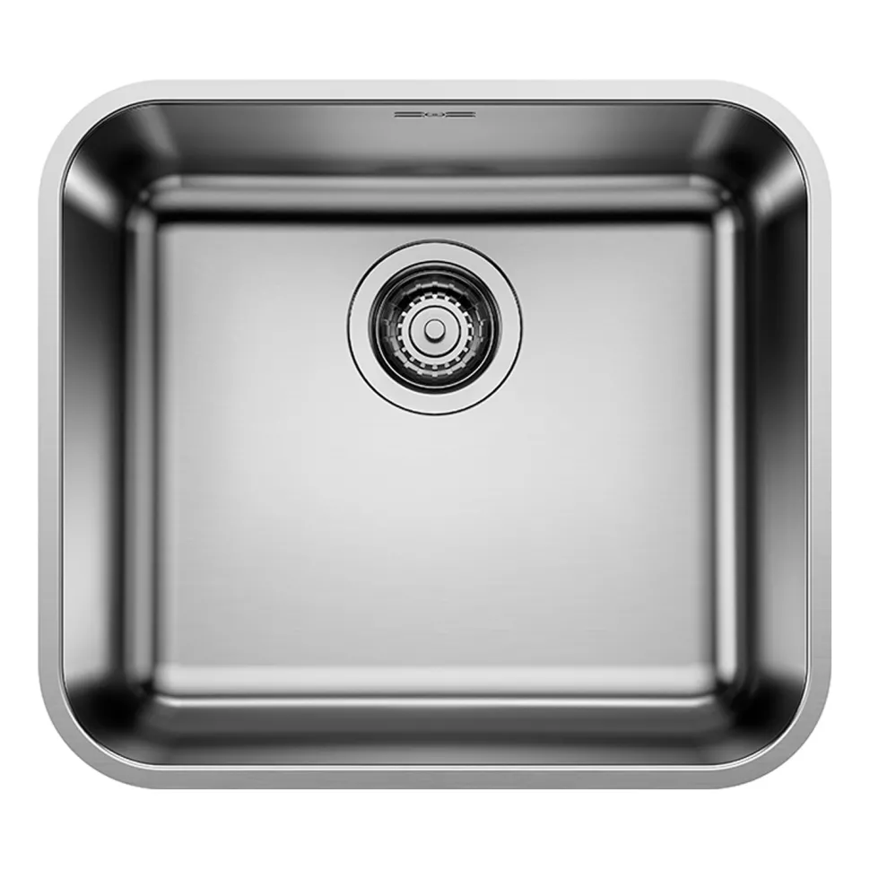 Blanco Supra 450-U 1 Bowl Undermount Brushed Stainless Steel Kitchen Sink & Waste - 480 x 430mm