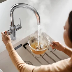 Blanco Tampera 3-in-1 Instant 100°C Boiling Water Mono Kitchen Mixer Tap - PVD Steel