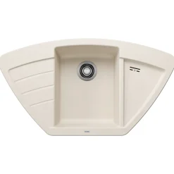 Blanco Zia 9 E Corner 1 Bowl Inset Silgranit Composite Kitchen Sink & Waste with Reversible Drainer - 930 x 510mm
