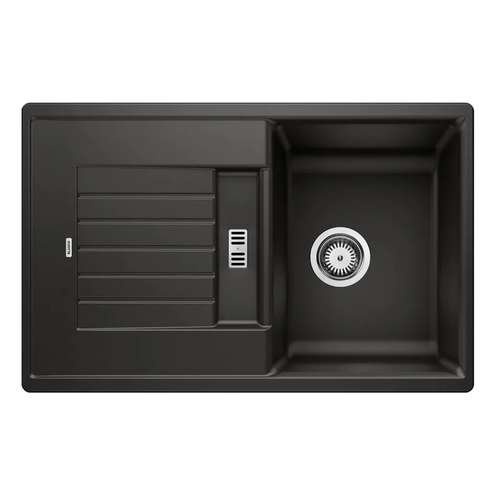 Blanco Zia 45 S Compact 1.5 Bowl Inset Silgranit Composite Kitchen Sink & Waste with Reversible Drainer - 780 x 500mm