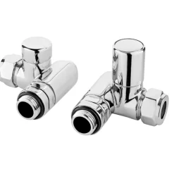 Brenton Corner Dual Fuel Radiator Valves - Pairs