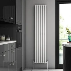 Brenton Flat Double Panel Vertical Radiator - 1800 x 360mm - White