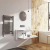 Brenton Nerola Anthracite Heated Towel Rail - 770 x 500mm