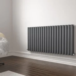 Brenton Oval Double Panel Horizontal Radiator - 600 x 1200mm
