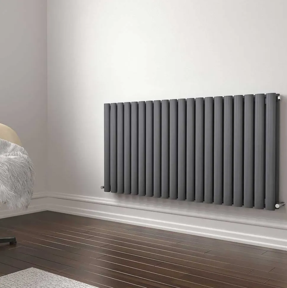 Brenton Oval Double Panel Horizontal Radiator - 600 x 1200mm