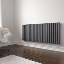 Brenton Oval Double Panel Horizontal Radiator - 600 x 1440mm