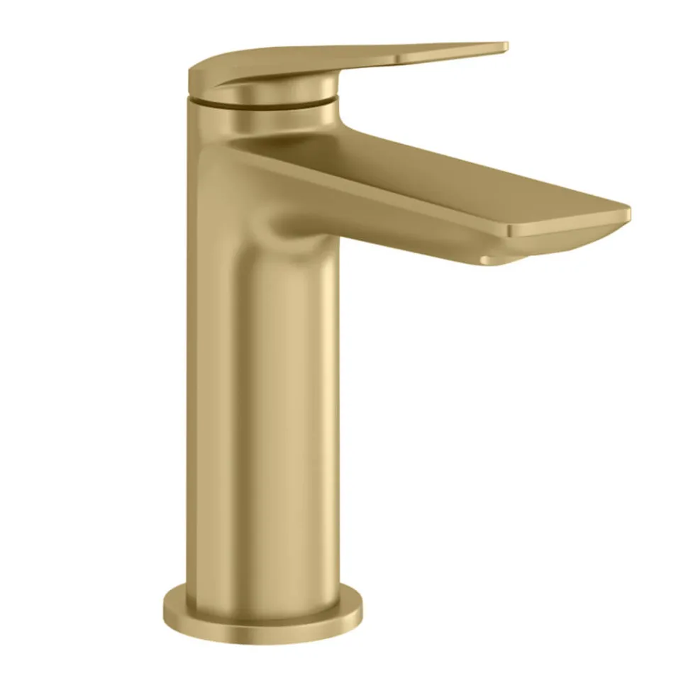 Britton Bathrooms Greenwich Mono Basin Mixer Tap - Brushed Brass