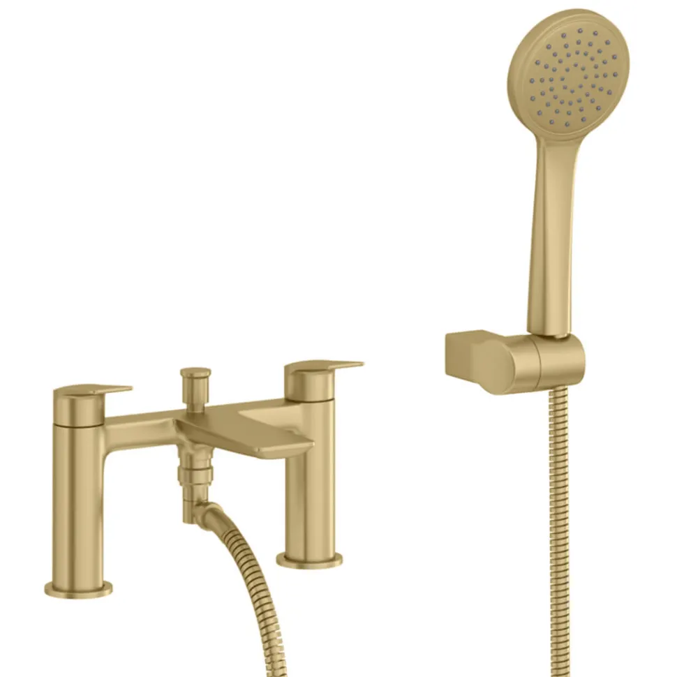 Britton Bathrooms Greenwich Bath Shower Mixer - Brushed Brass
