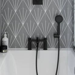 Britton Bathrooms Greenwich Bath Shower Mixer Tap - Matt Black