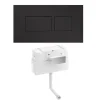 Britton Bathrooms Hoxton Dual Flush Plate and Cistern - Matt Black