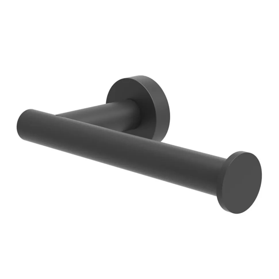 Britton Bathrooms Hoxton Single Toilet Roll Holder - Matt Black