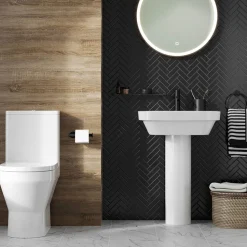 Britton Bathrooms Hoxton Single Toilet Roll Holder - Matt Black