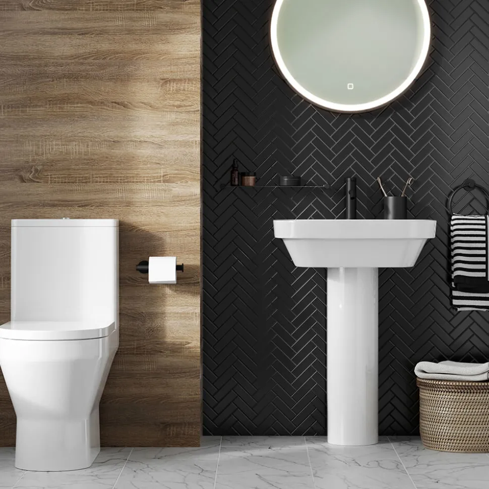 Britton Bathrooms Hoxton Single Toilet Roll Holder - Matt Black