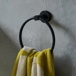 Britton Bathrooms Hoxton Towel Ring - Matt Black