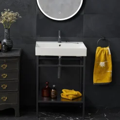 Britton Bathrooms Hoxton Towel Ring - Matt Black