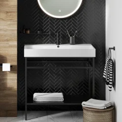 Britton Bathrooms Hoxton Towel Ring - Matt Black