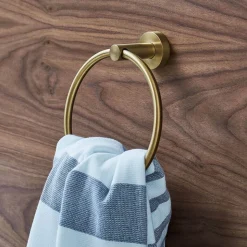 Britton Bathrooms Hoxton Towel Ring - Brushed Brass