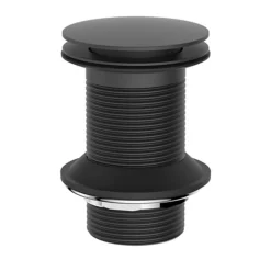 Britton Bathrooms Unslotted Basin Waste - Matt Black