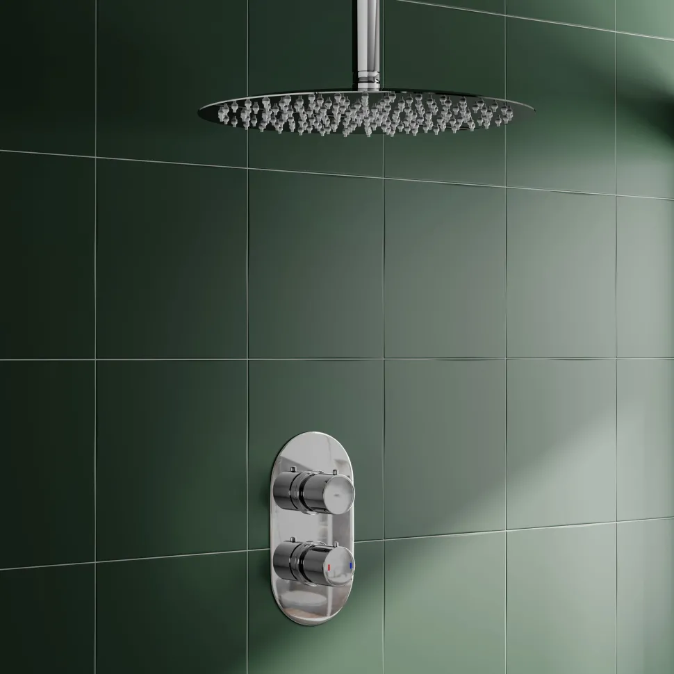 Brooke Concealed Shower Valve & Fixed Shower Head Package