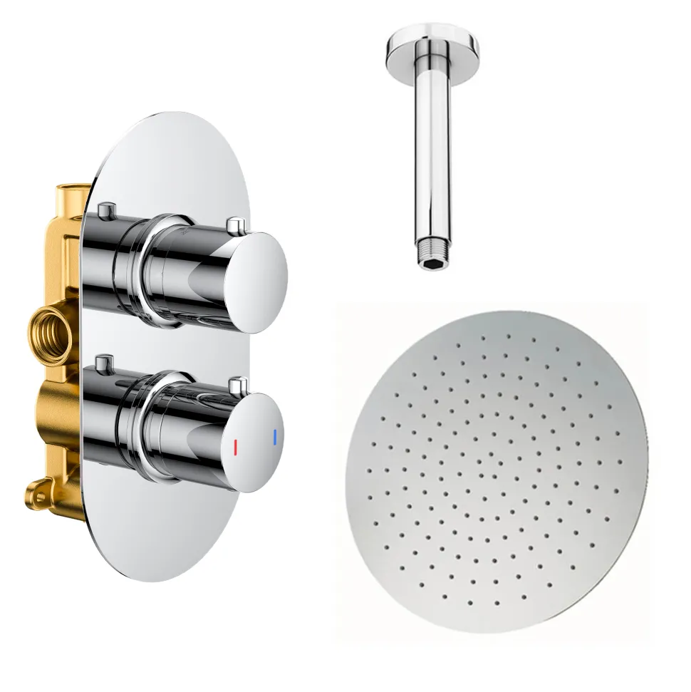 Brooke Concealed Shower Valve & Fixed Shower Head Package
