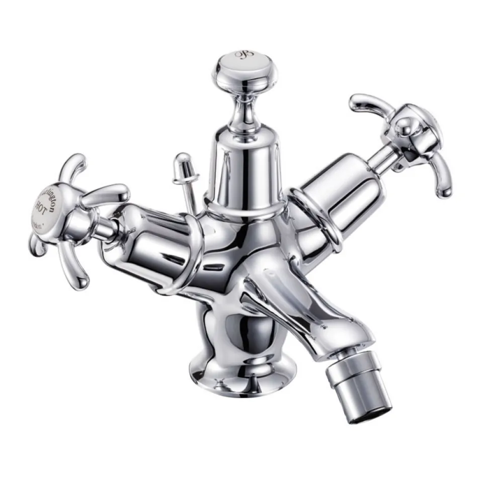 Burlington Anglesey Bidet Mixer Tap with Pop Up Waste