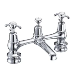 Burlington Anglesey Bridge Basin Mixer Tap with Swivel Spout & Waste