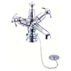 Burlington Anglesey Regent Basin Mixer Tap with High Central Indice & Waste