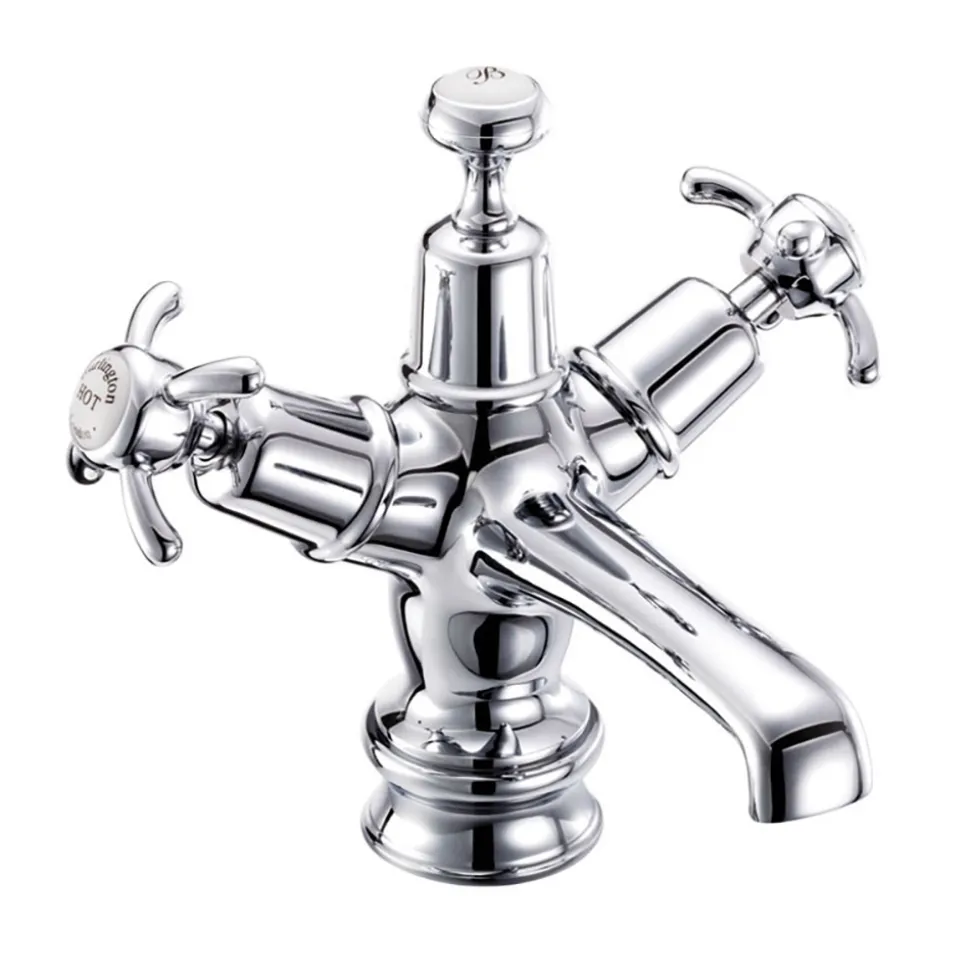 Burlington Anglesey Regent Basin Mixer Tap with High Central Indice & Waste