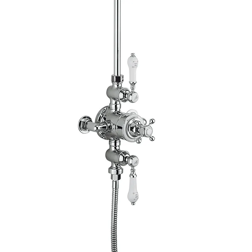 Burlington Avon Exposed Thermostatic Shower Kit with AirBurst Shower Head & Ceramic Handle Handset