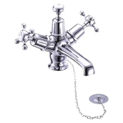 Burlington Claremont Basin Mixer Tap with High Central Indice & Waste