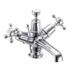 Burlington Claremont Basin Mixer Tap with High Central Indice & Waste