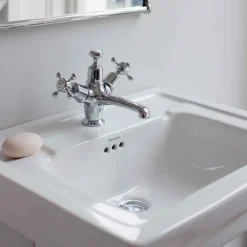 Burlington Claremont Basin Mixer Tap with High Central Indice & Waste