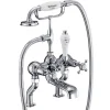 Burlington Claremont Deck Mounted Bath Shower Mixer with Straight Valves