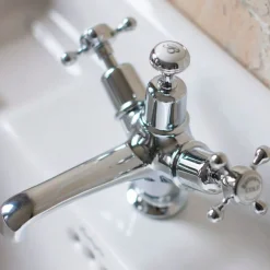 Burlington Claremont Regent Basin Mixer Tap with High Central Indice & Waste