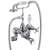 Burlington Claremont Wall Mounted Straight Bath Shower Mixer with S Adjuster
