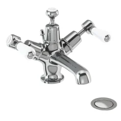 Burlington Kensington Basin Mixer Tap with High Central Indice & Waste