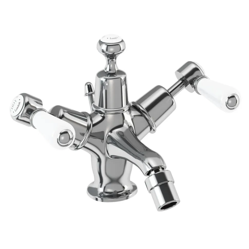 Burlington Kensington Bidet Mixer Tap with Pop Up Waste