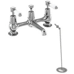 Burlington Kensington Bridge Basin Mixer Tap with Swivel Spout & Waste