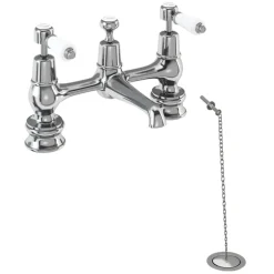 Burlington Kensington Bridge Basin Mixer Tap with Swivel Spout & Waste