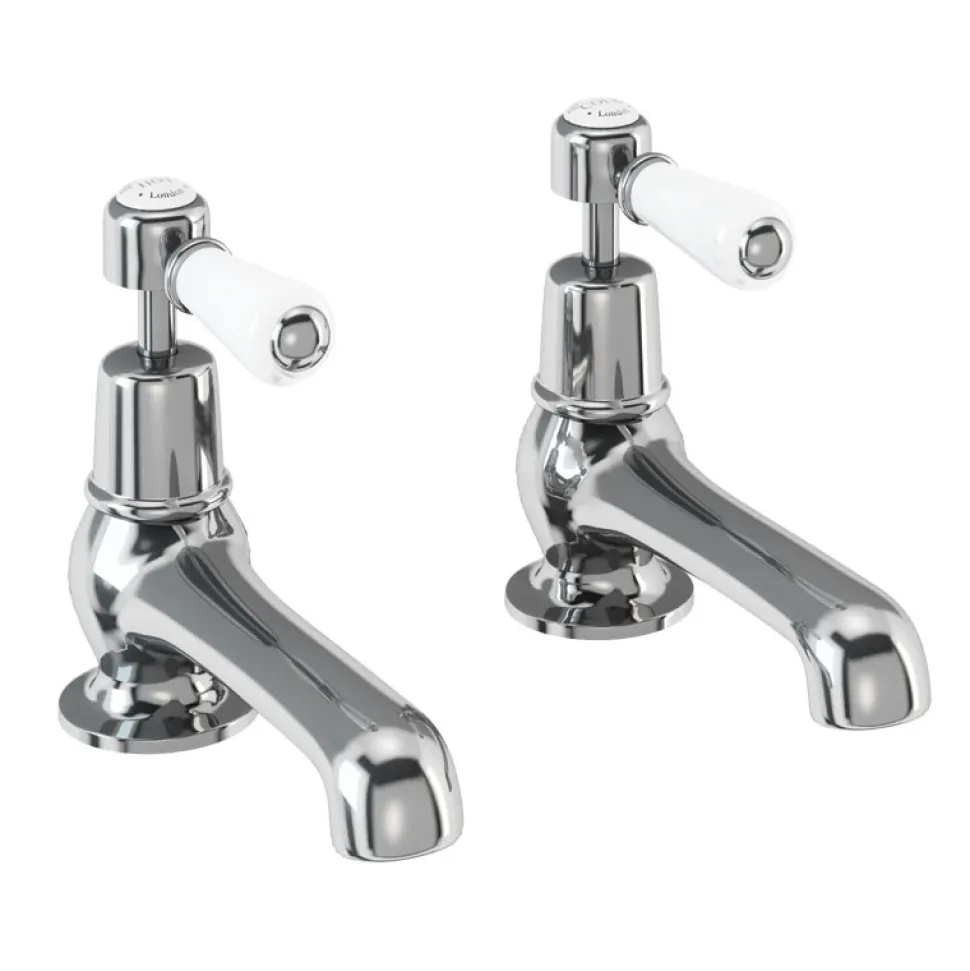 Burlington Kensington Deck Mounted Bath Pillar Taps