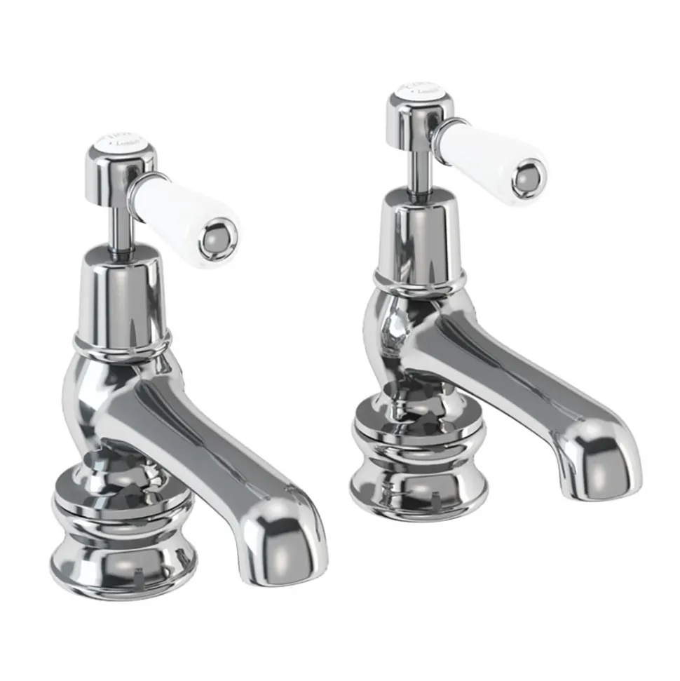 Burlington Kensington Deck Mounted Bath Pillar Taps