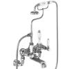 Burlington Kensington Regent Tall Wall Mounted Bath Shower Mixer with Straight Valves