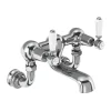 Burlington Kensington Regent Wall Mounted Bath Filler Tap with Straight Valves