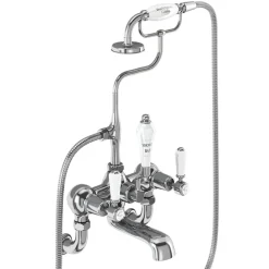 Burlington Kensington Wall Mounted Straight Bath Shower Mixer with S Adjuster