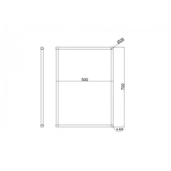 Burlington Rectangular Framed Mirror 500 x 700mm