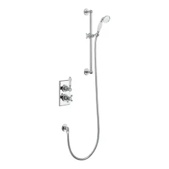 Burlington Trent Concealed Thermostatic Shower Kit with Handset & Claremont Handles