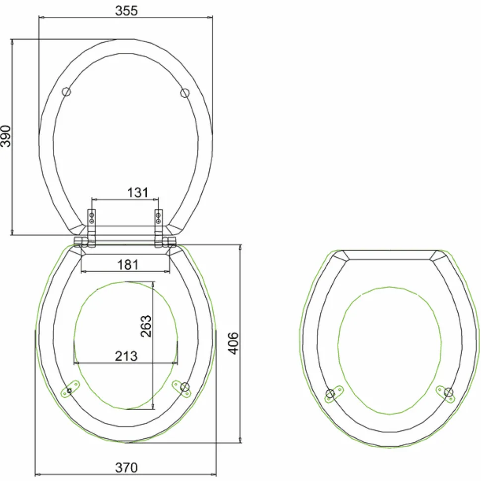 Burlington Wooden Toilet Seat
