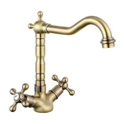 Butler & Rose Alba French Mono Kitchen Mixer - Antique Brass