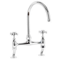 Butler & Rose Barbier Crosshead Kitchen Bridge Mixer - Polished Chrome
